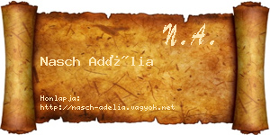 Nasch Adélia névjegykártya
